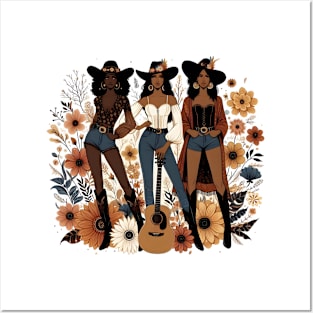 black cowgirl melanin rodeo black history texas Posters and Art